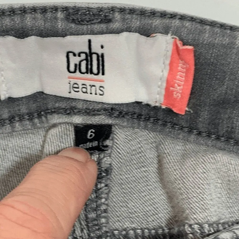 CAbi  Skinny Gray Denim Jeans - Image 4