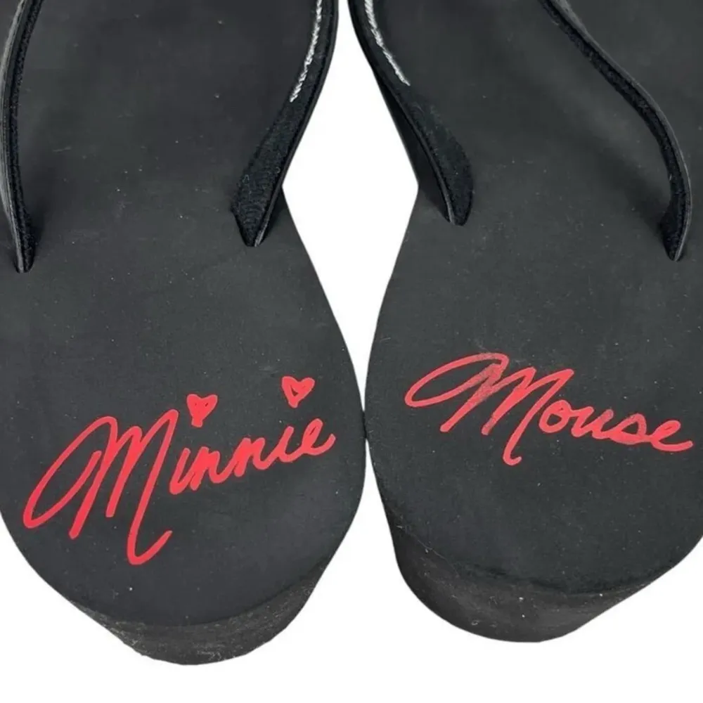Disney Minnie Platform Wedge Thong Sandal 9 - Image 10