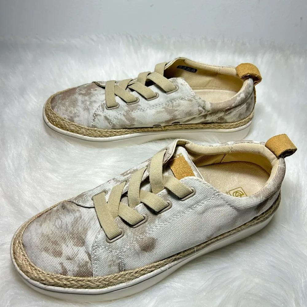 Spenco Malibu Lace Women Gray Tie Dye Slip On Comfort Jute Tennis Shoe Size 6B - Image 9