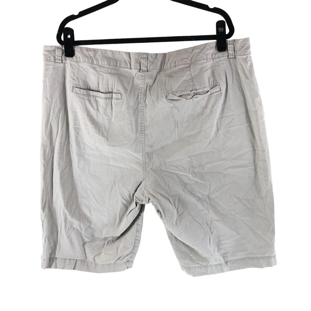 Bandolino Jeans Womens Ivette Khaki Bermuda Shorts Cotton Stretch Beige 20W - Image 2