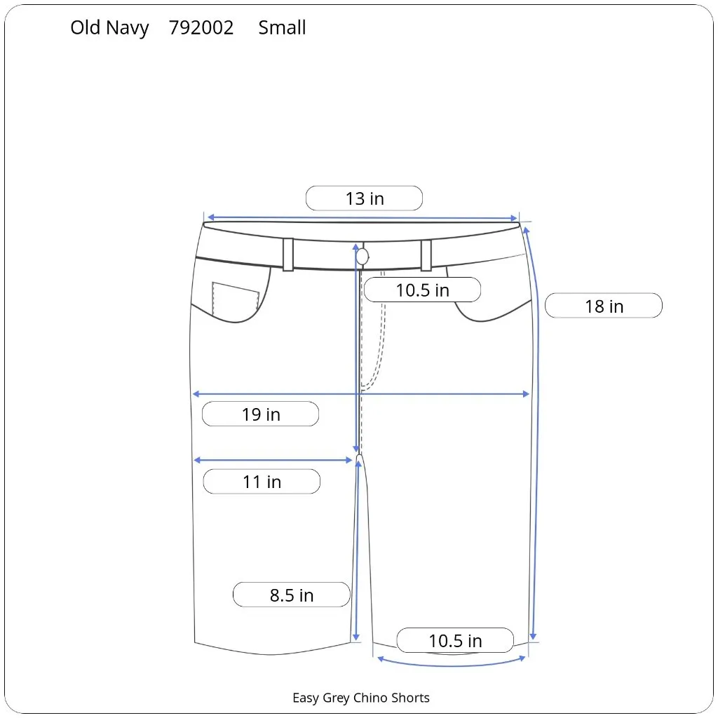Old Navy Panther Grey Easy Chino Shorts - Image 5