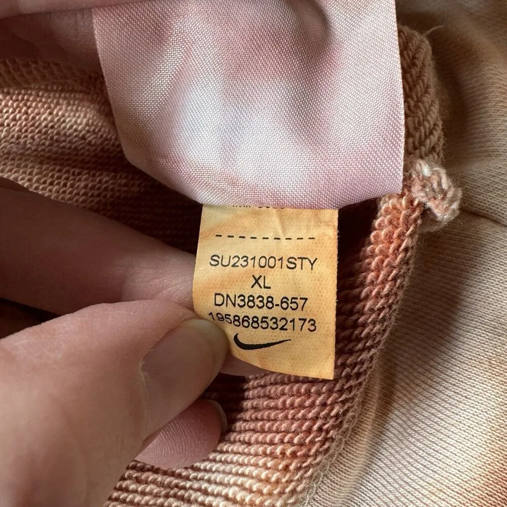 Nike From Beaverton with Love Orange Tye Dye Crew Neck Sweatshirt Sz XL Daisy - Image 4