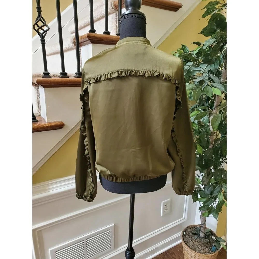 Karlie SatinBomber Jacket Size Small - Image 6