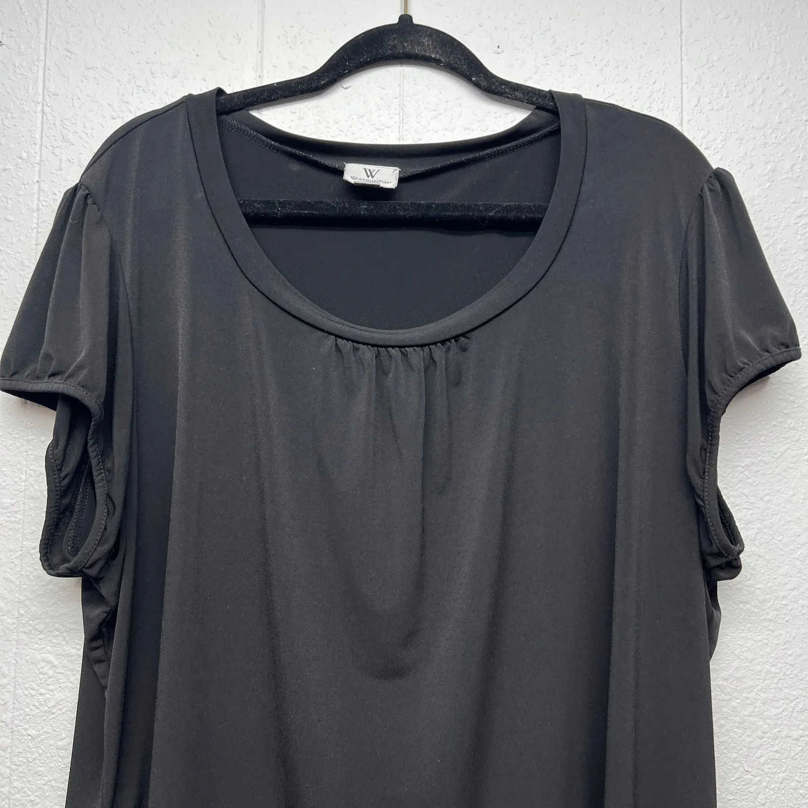 Worthington Black Top Womens 3X Office Career Business Dressy Workwear Stretch - Image 3