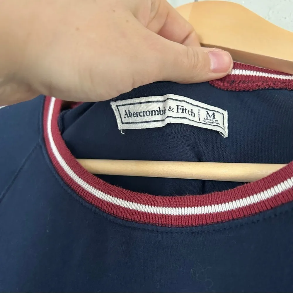 Abercrombie & Fitch Navy Blue T-Shirt Dress Casual Comfy Medium - Image 2