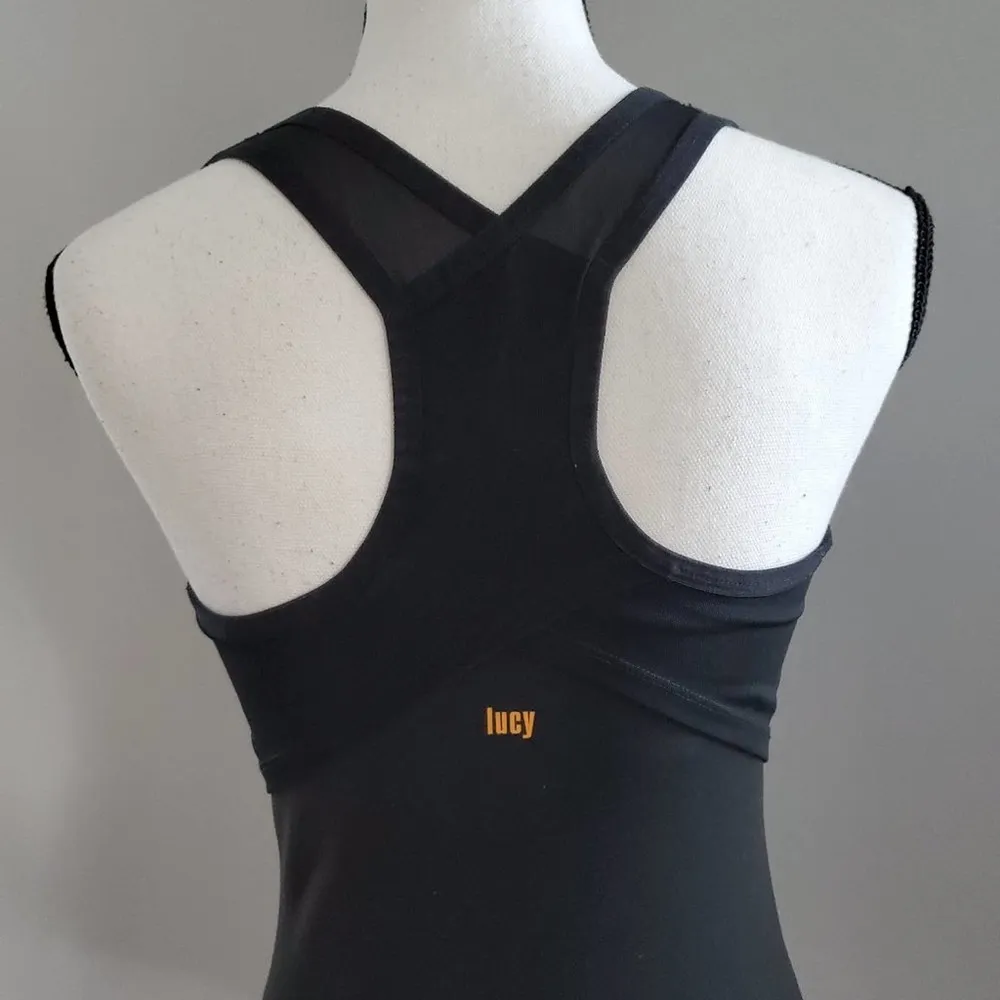 Lucy Racerback Workout Tank With Bra Black S - Image 4