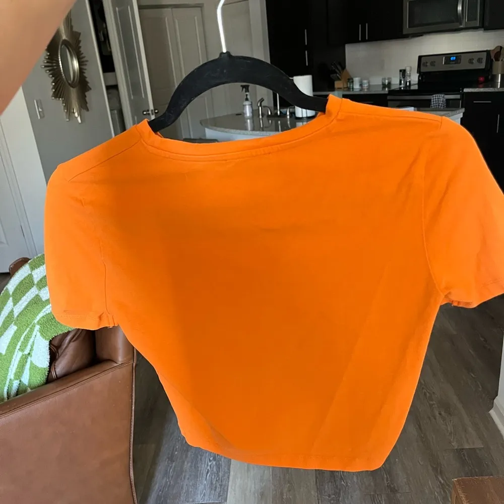 Zara orange crop short sleeve top - Image 2