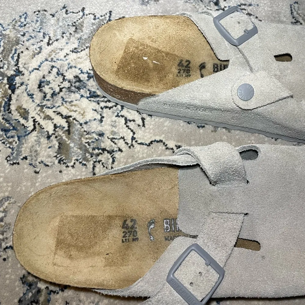 Birkenstock Boston Soft Stone Coin Suede - Image 10