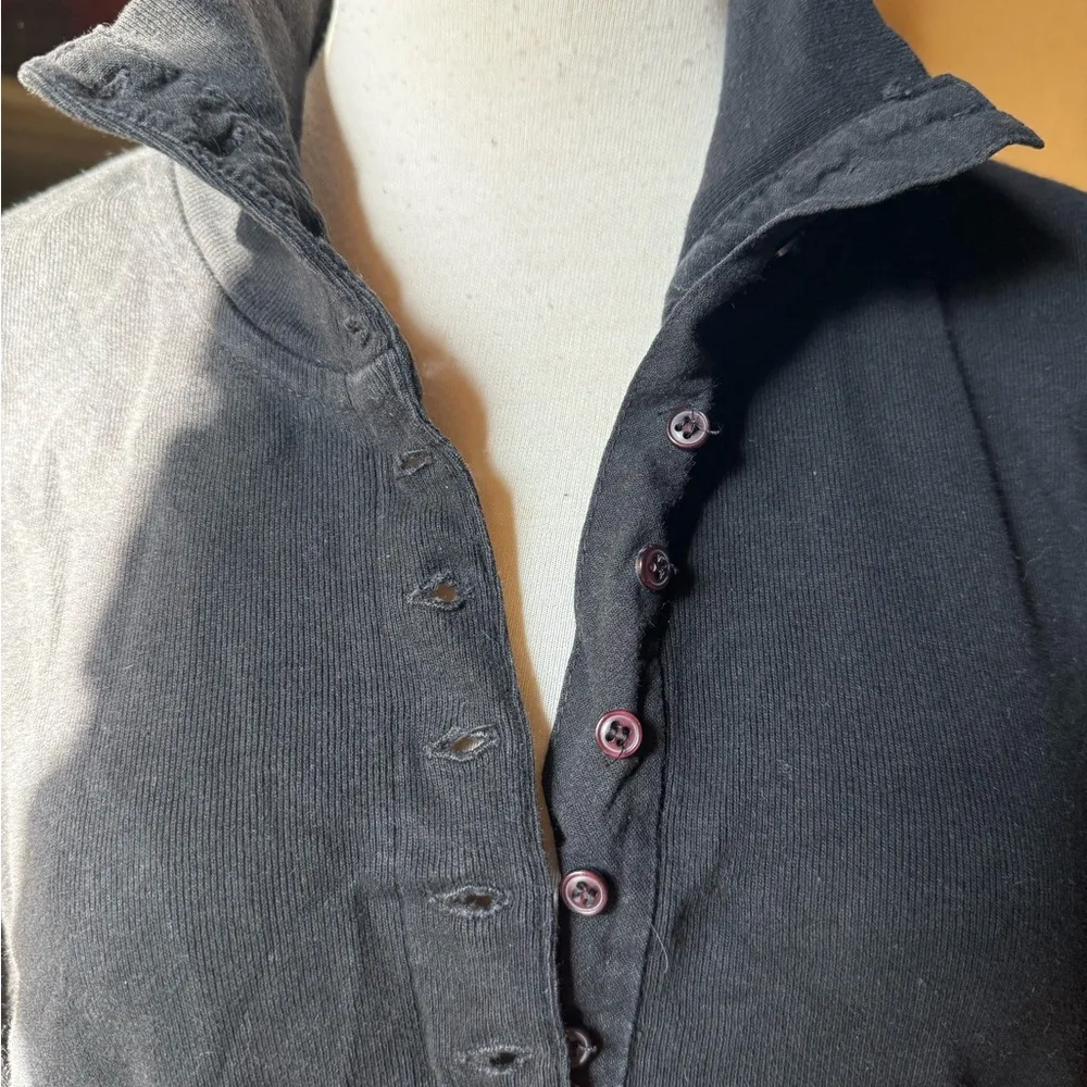 Black Long Sleeve Button - Image 2