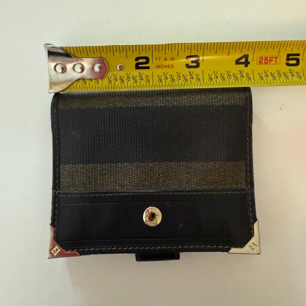 FENDI Card Case Wallet Monogram Kiss Lock Authenticated Vintage - Image 7