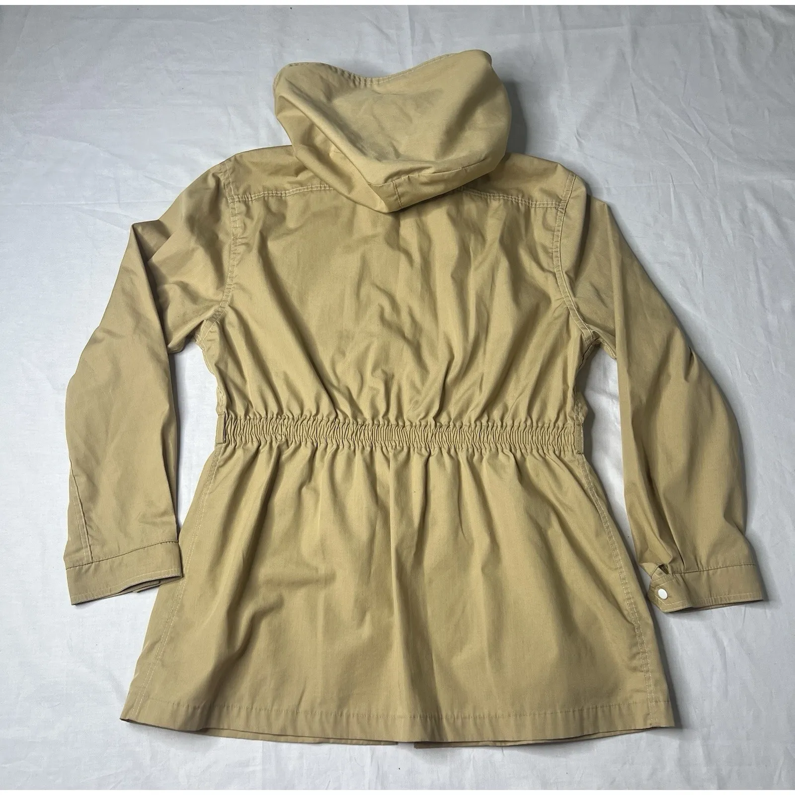 LONDON FOG - Women's Hooded‎ Rain Jacket Khaki Beige - Size 13-14 - Image 7