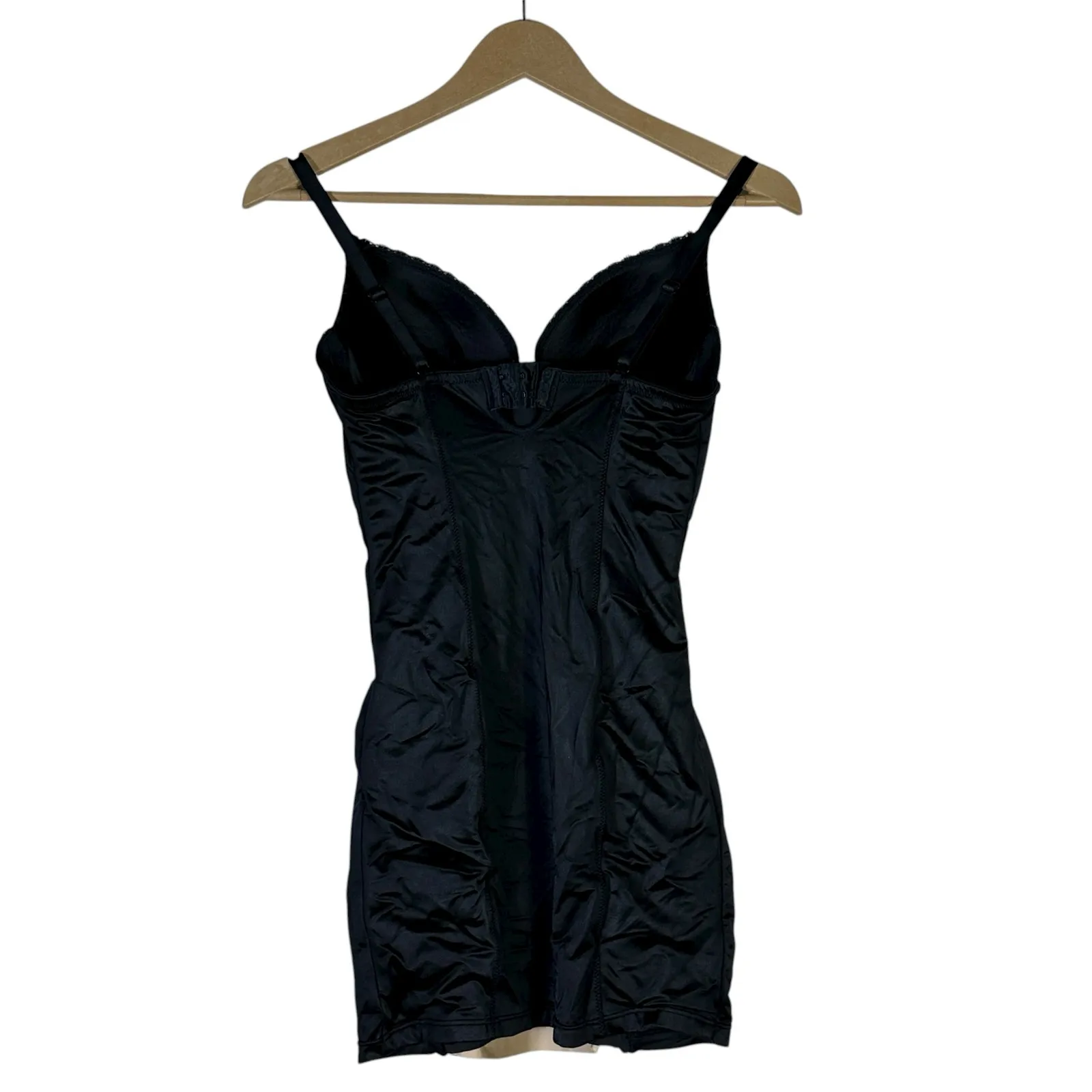 Maidenform Slip Dress Womens 38B Black Lace Lingerie Goth Dark Feminine Coquette - Image 4