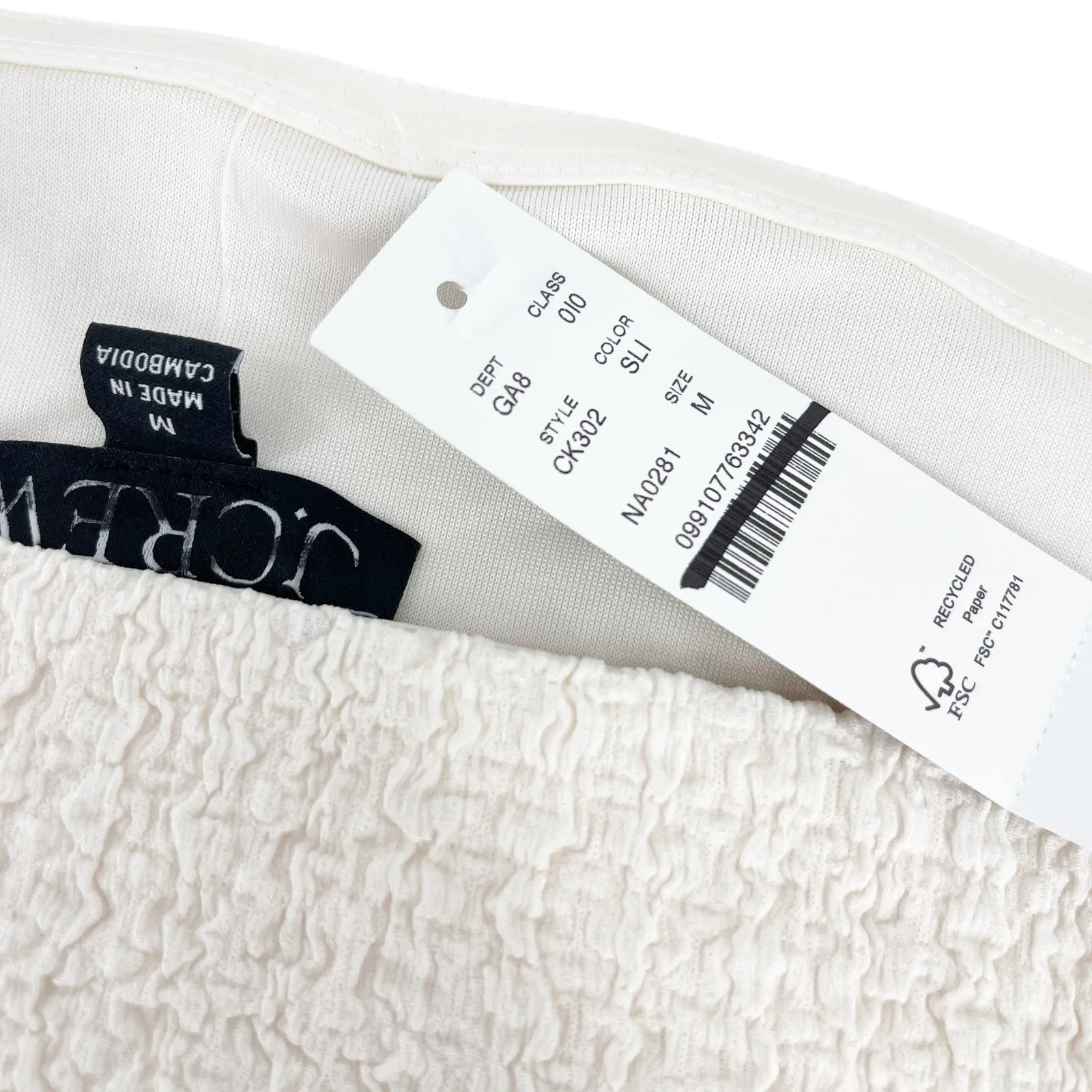 J.Crew Bubble knit tube top Summer Linen Size Medium NWT coastal cowgirl - Image 3