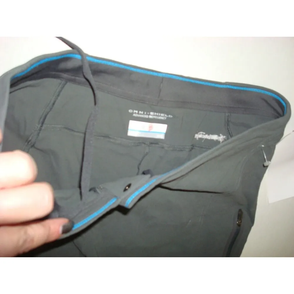 Womens 8 New NWT Columbia Gray Hike Shorts Pockets Long UPF 50 Trail Knee Zip - Image 2