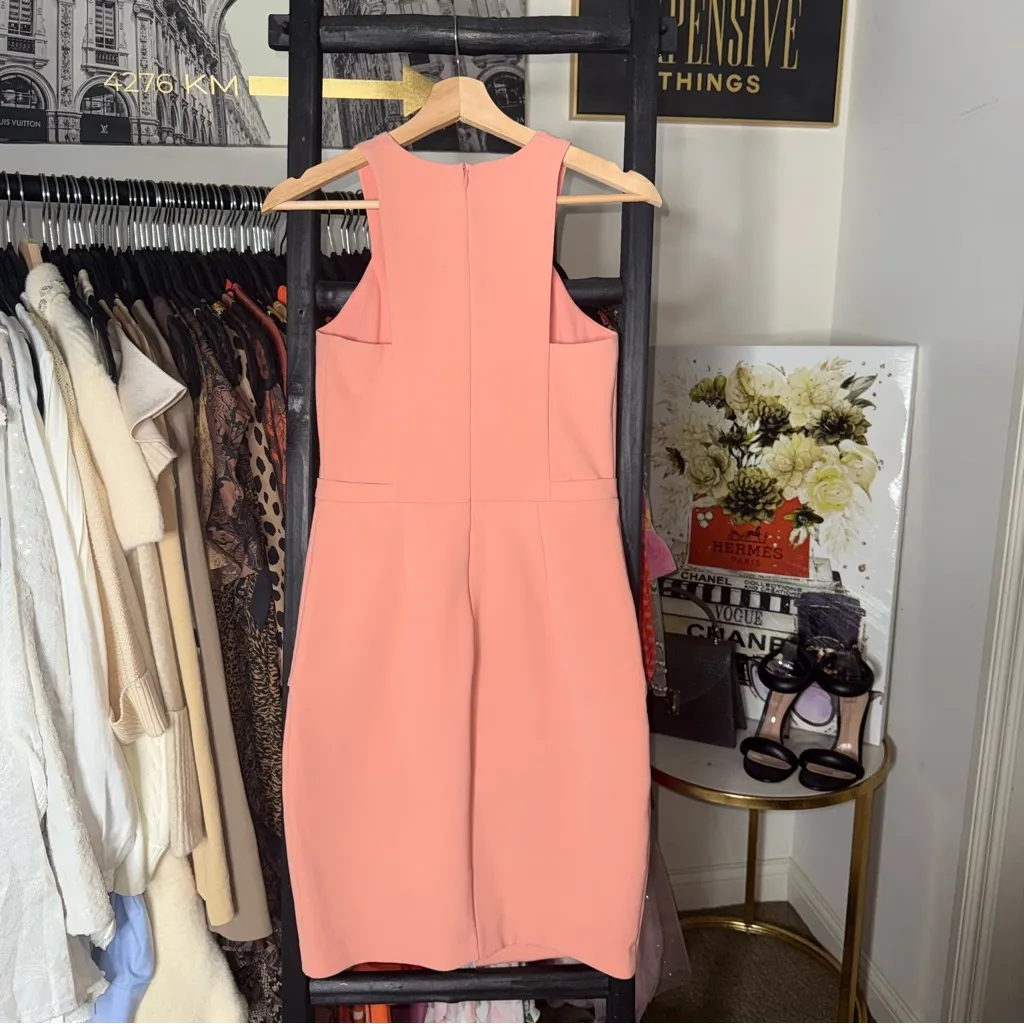Parker Peach Cutout Sleeveless Sheath Slit Dress Womens Size XS EUC - Image 5