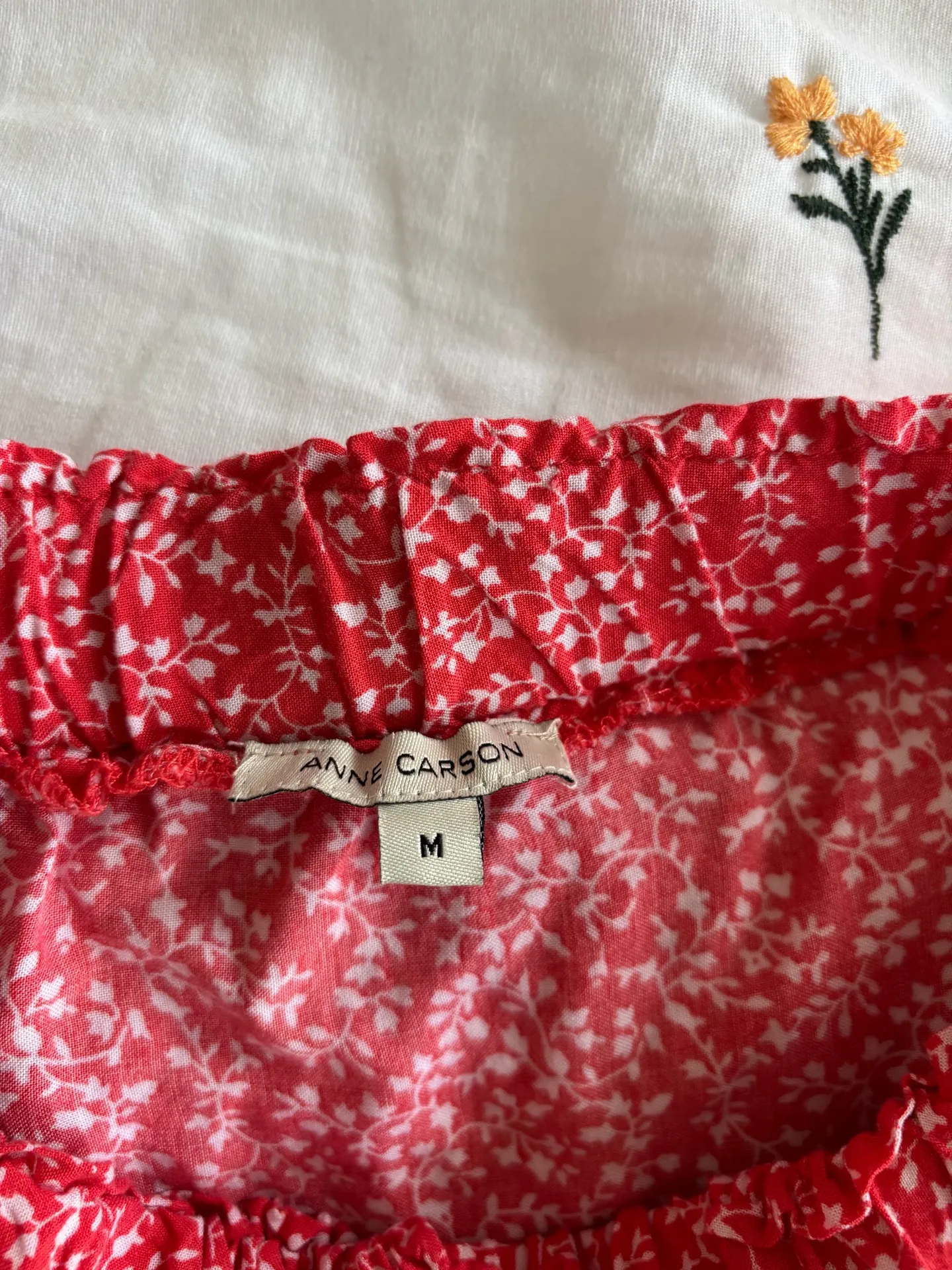 Ann Carson red and white skirt  - Image 2