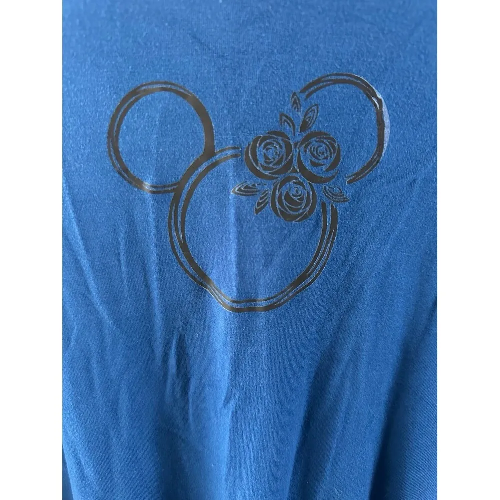 Ava Sky Custom Minnie Mouse Disney Stretch Tunic Quarter Sleeves Pockets Dress M Blue Size M - Image 3