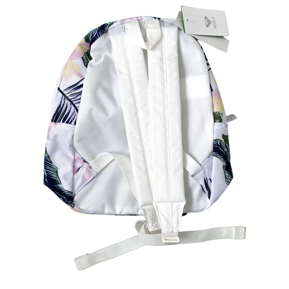 Roxy  White Tropical Floral Print Mini Backpack - Image 2