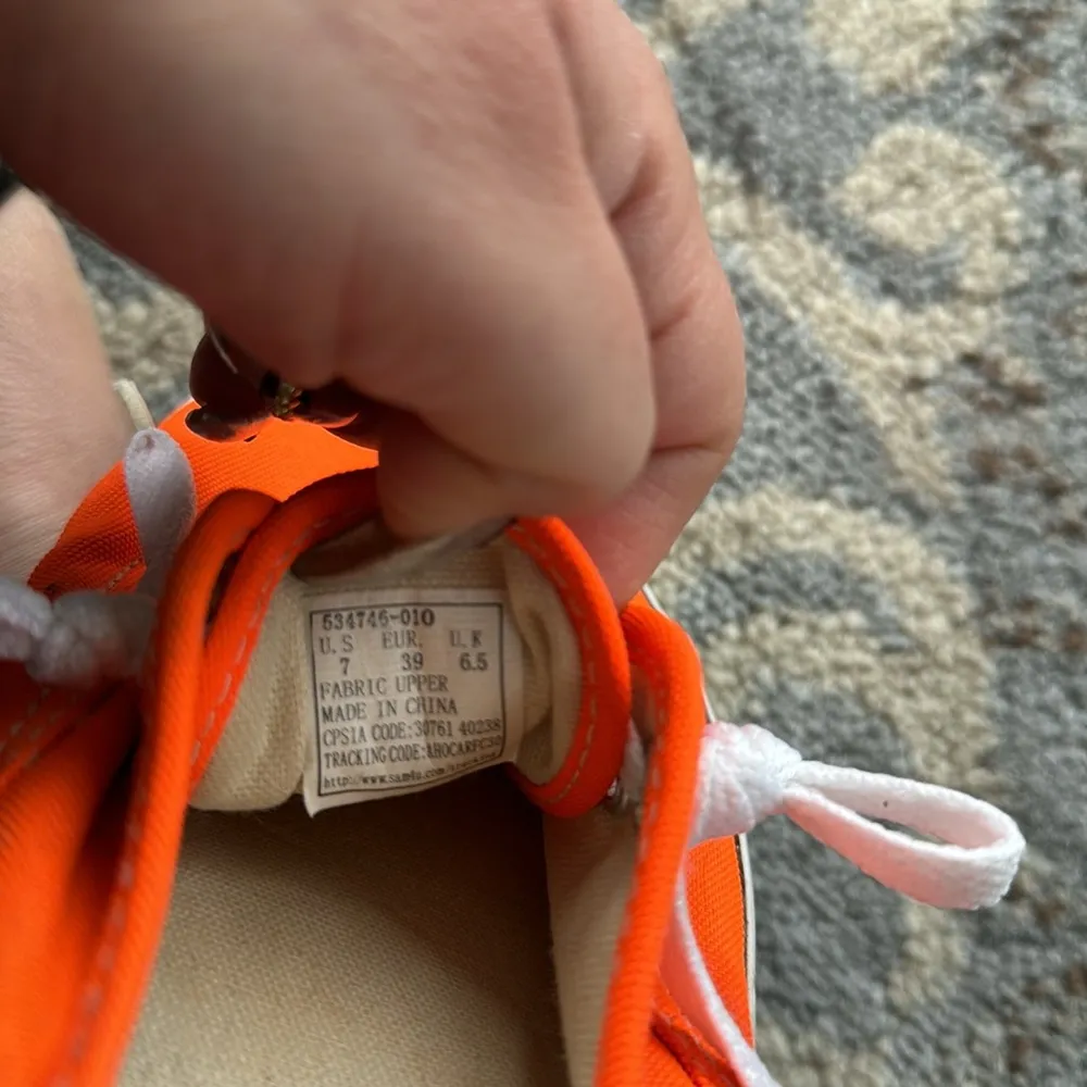 Levi’s Canvas Sneakers Neon Orange 7 - Image 3