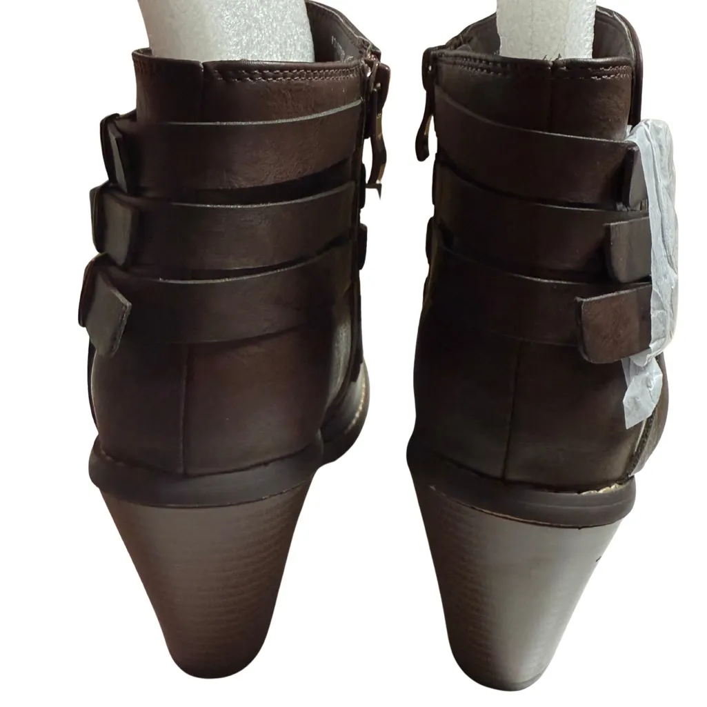 Journee Collection Dark Brown Ankle Booties - Image 2