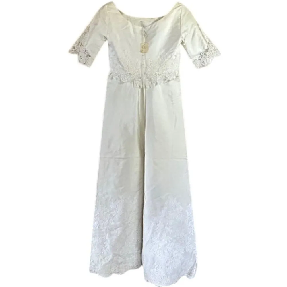 Vintage 1960s Bridal Portrait Wedding Dress Union Made, Vintage Size 10 (4 - Image 16