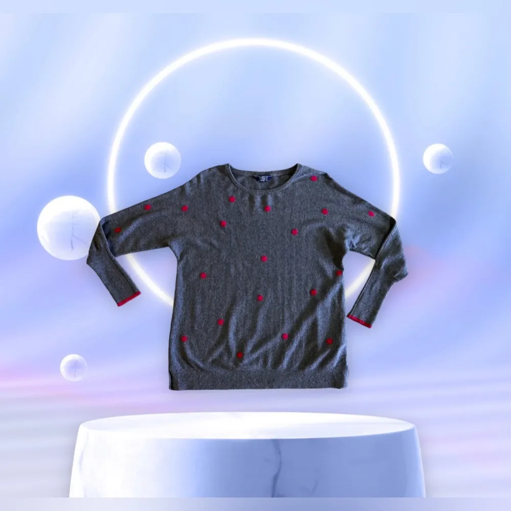 Joules Knitwear Crafted from Finest Yarns gray pink dots cotton polyester wool Blue Size undefined - Image 2