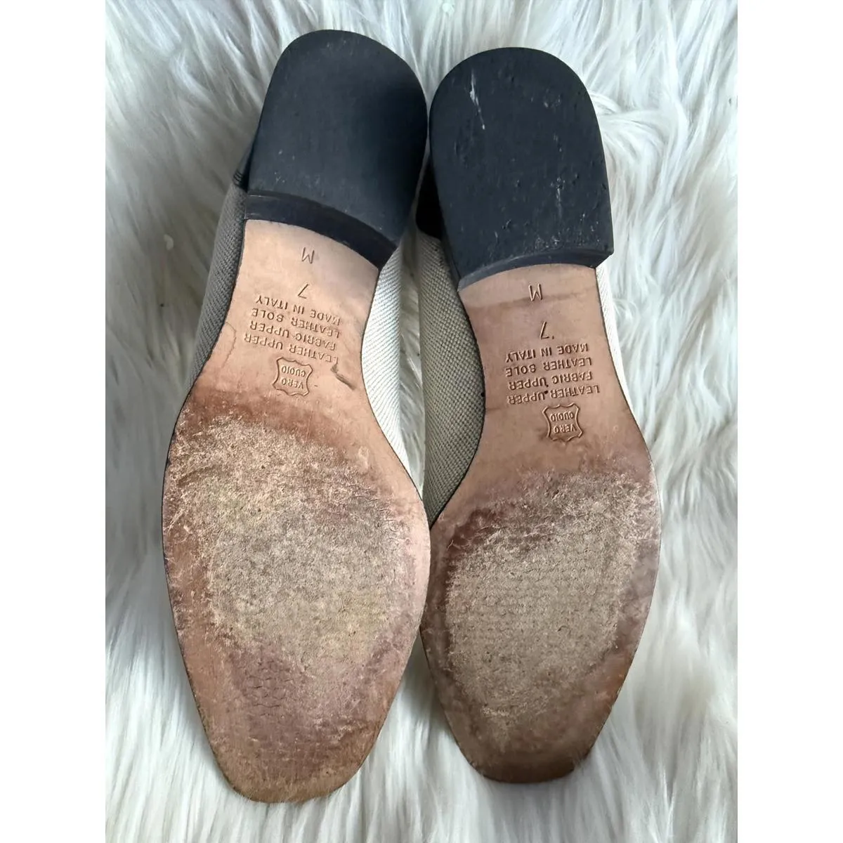 Talbots Women's Two-Tone Fabric and Leather Flats Size 7 - Image 2