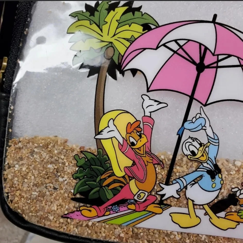 Loungefly Disney Three Caballeros Beach Sand Donald Duck backpack palm tree NWOT - Image 4