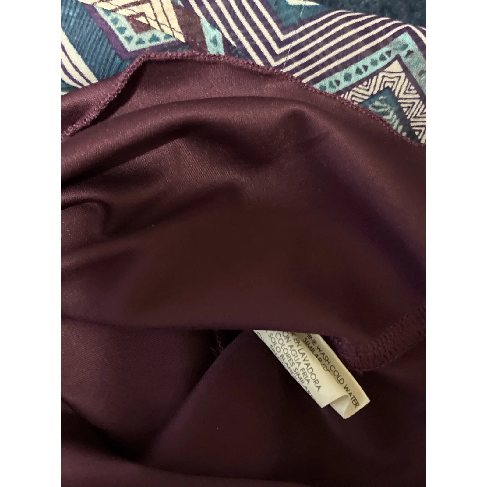 Speecklers Retro Dress with Teal and Purple Chevron Pattern Women's Size Medium - Image 4