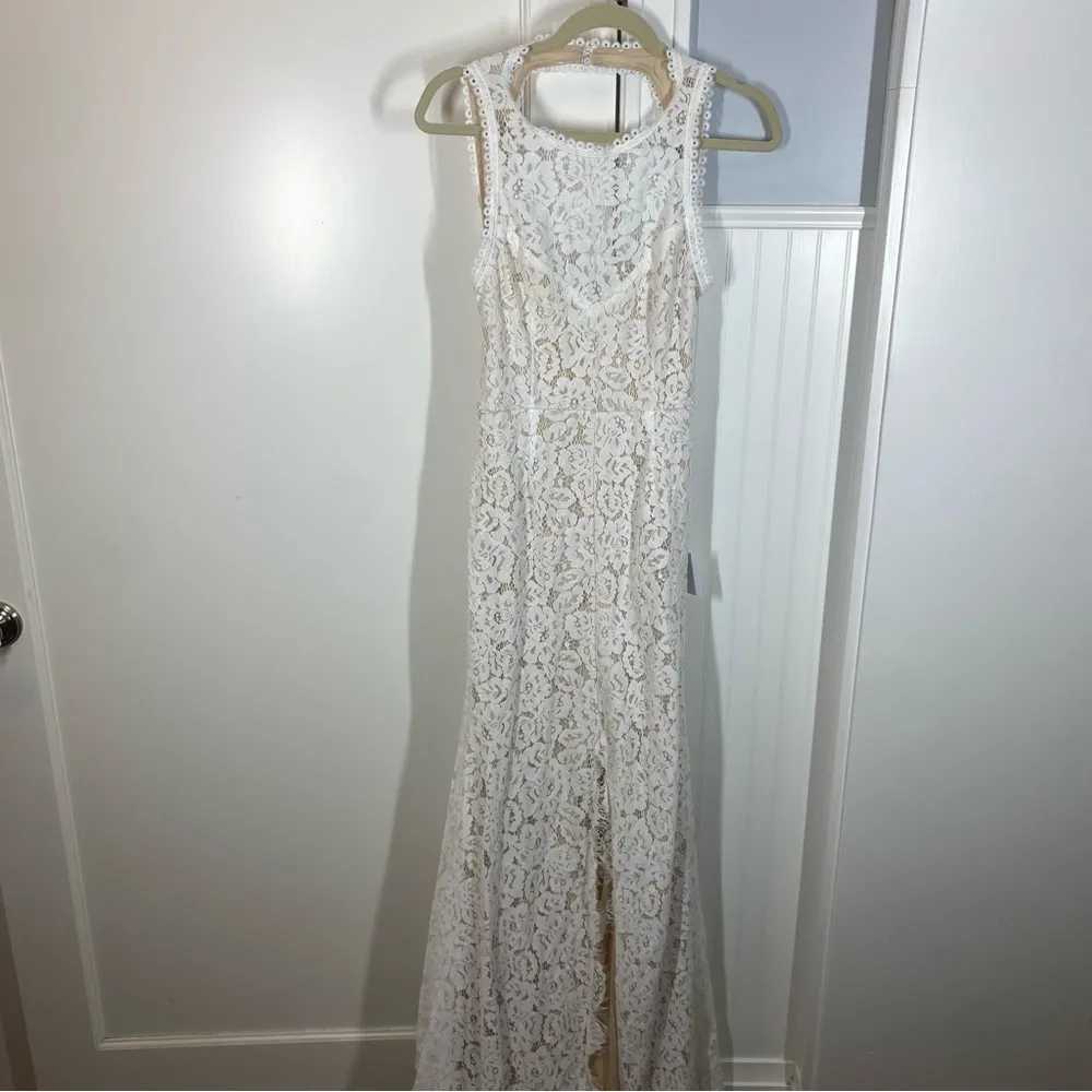 Lulu’s Love Everlasting White Floral Lace Mermaid Maxi Dress NEW B124 Size Large - Image 2