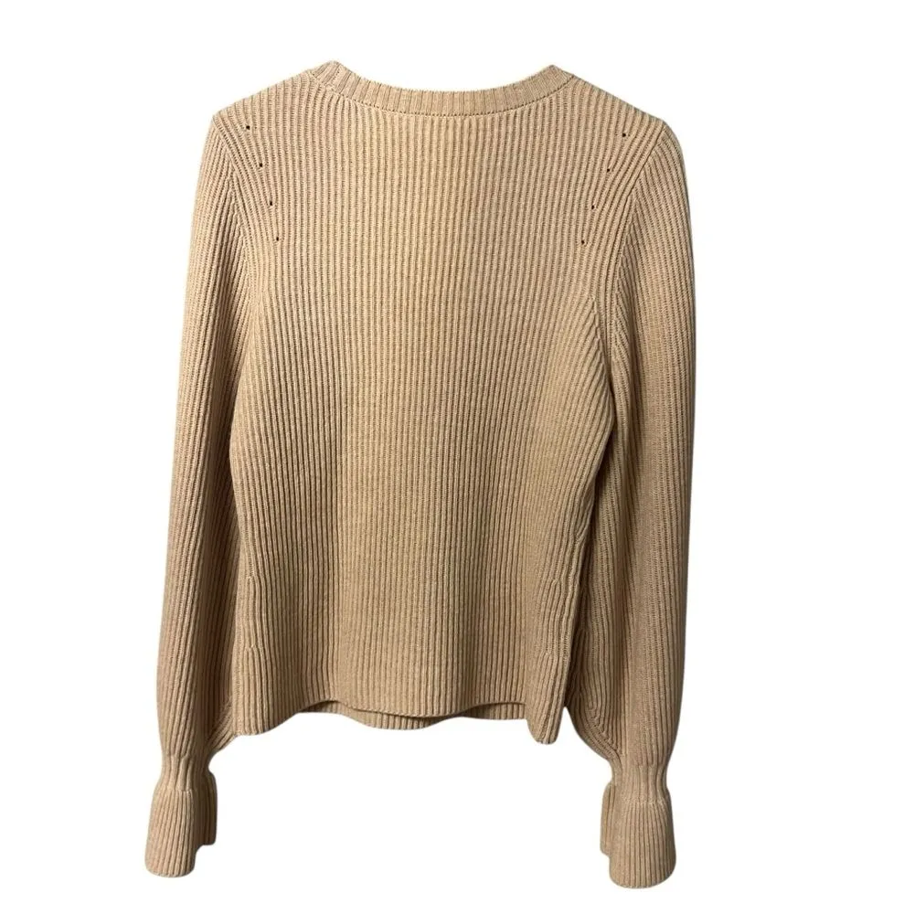 Paige Womens Wool Blend Virtue Sweater Size L Neutral Minimalist Quiet Luxury - Image 2