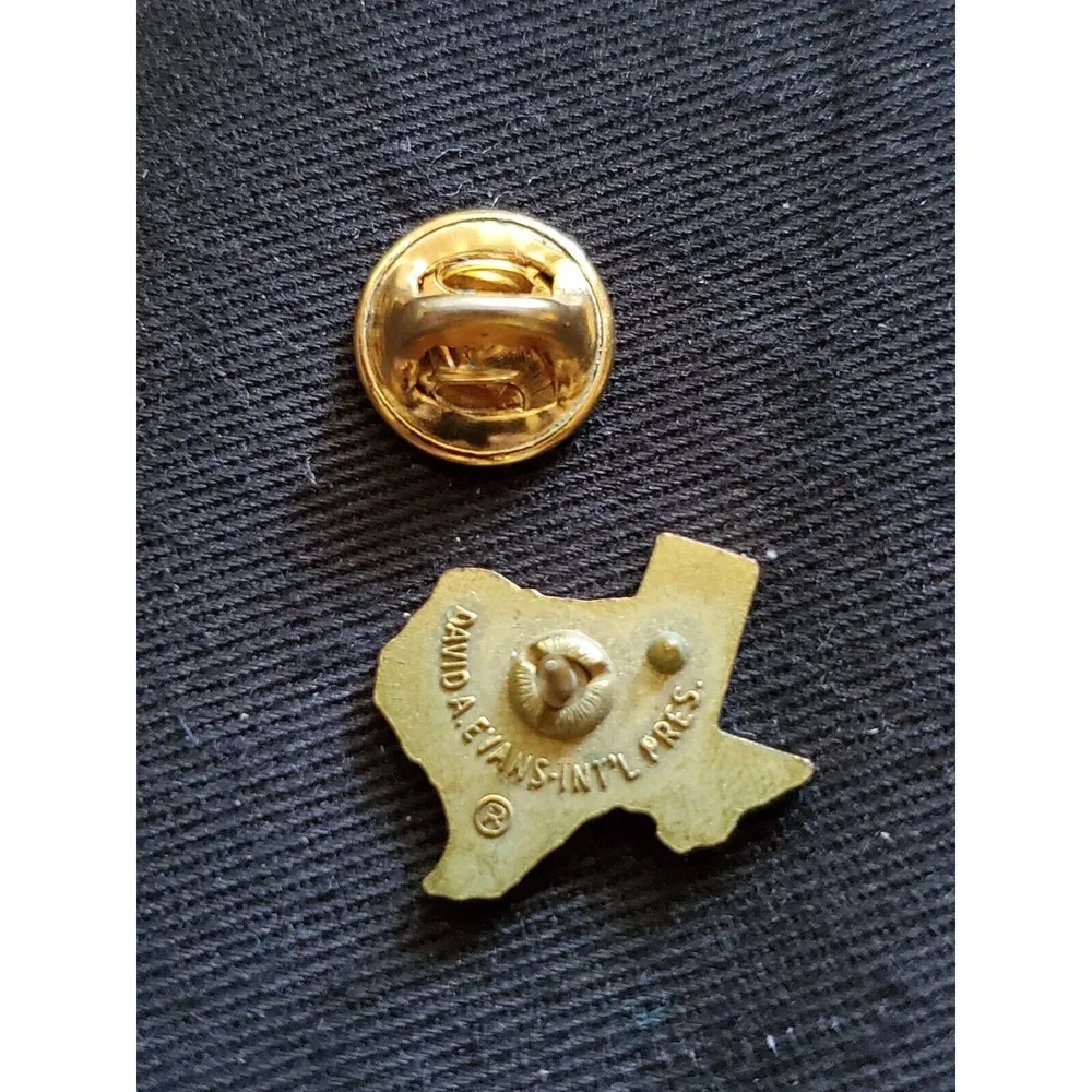 Vintage Lions Club Lapel Pin 100% Attendance 1968 1969 President Evans T… - Image 3