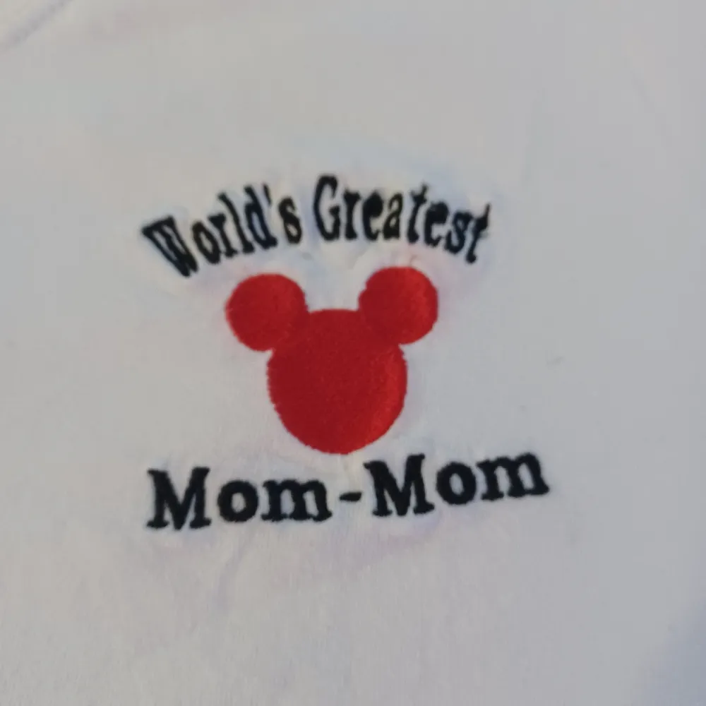 Walt Disney World Womens World's Greatest Mom-Mom Shirt Large White Cotton - Image 3