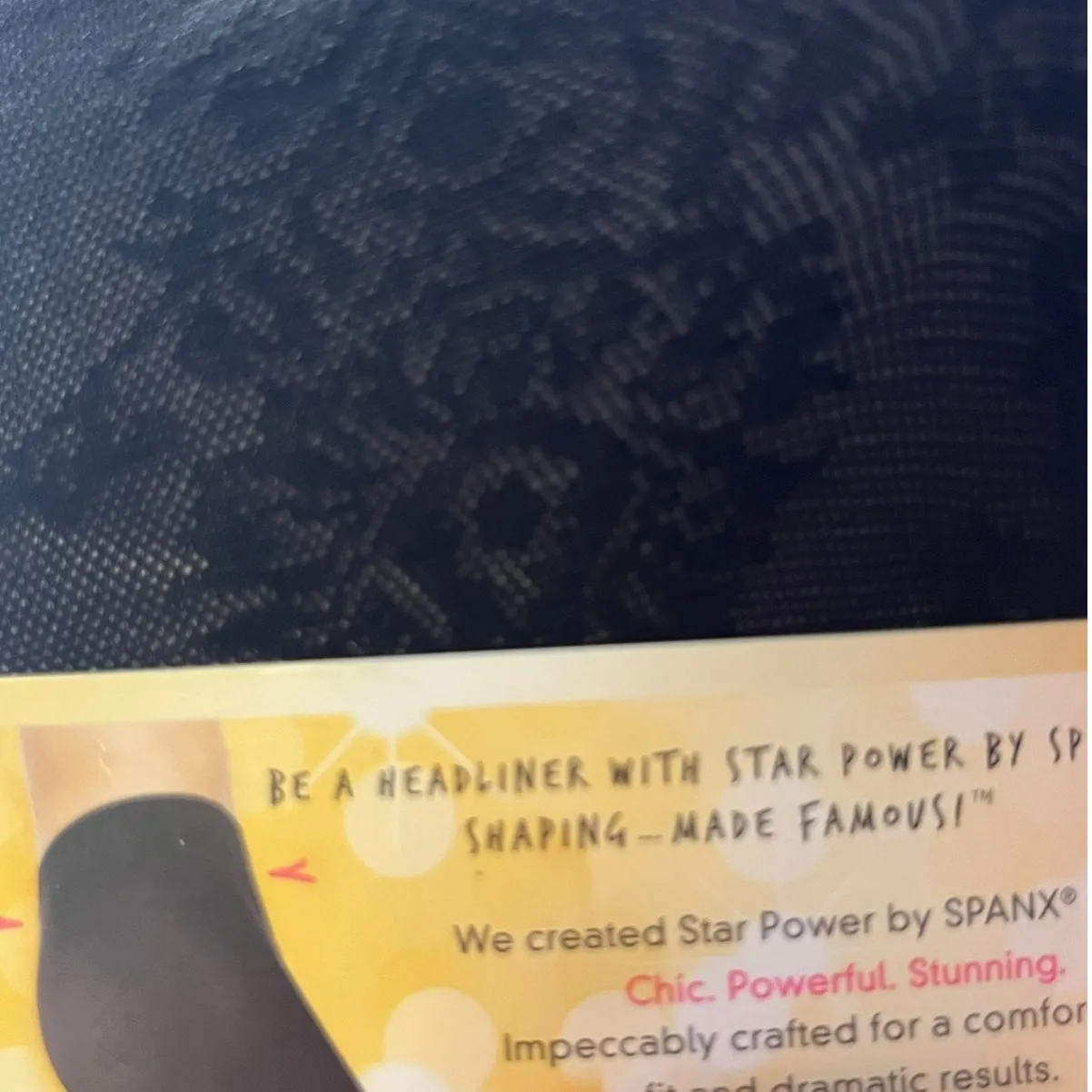 Star Power by Spanx Center-Stage Pattern Shaping Tights Medallion Black B - Image 5