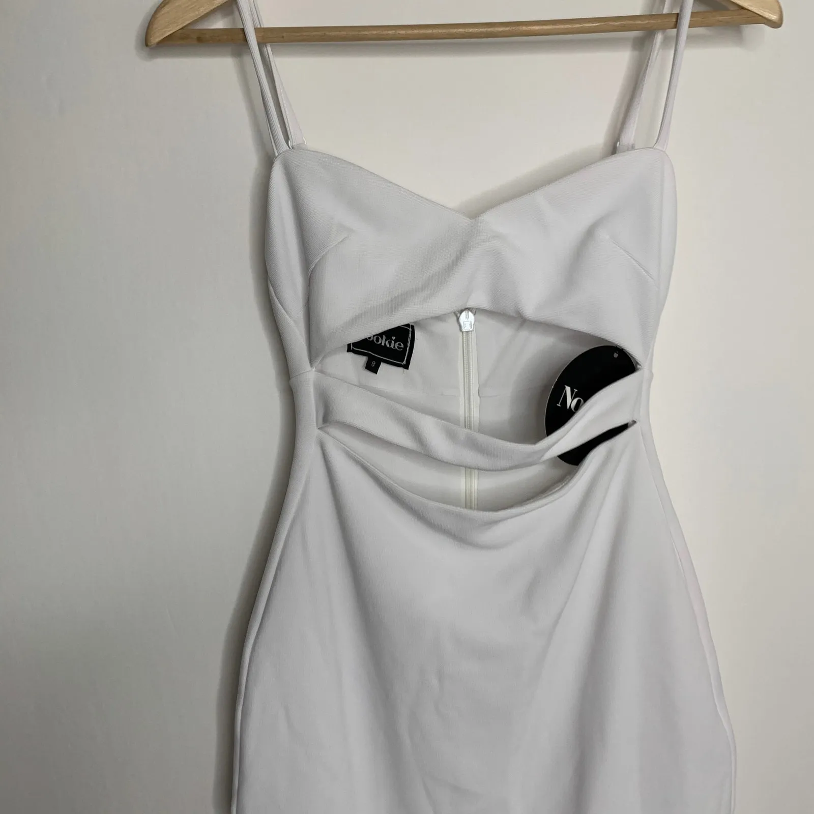 Nookie Bridget Bustier Midi Dress White Womens 8 New - Image 7