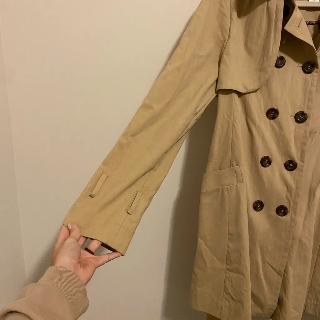 Soft Surroundings Tan Belted Jacket size Large - Image 2