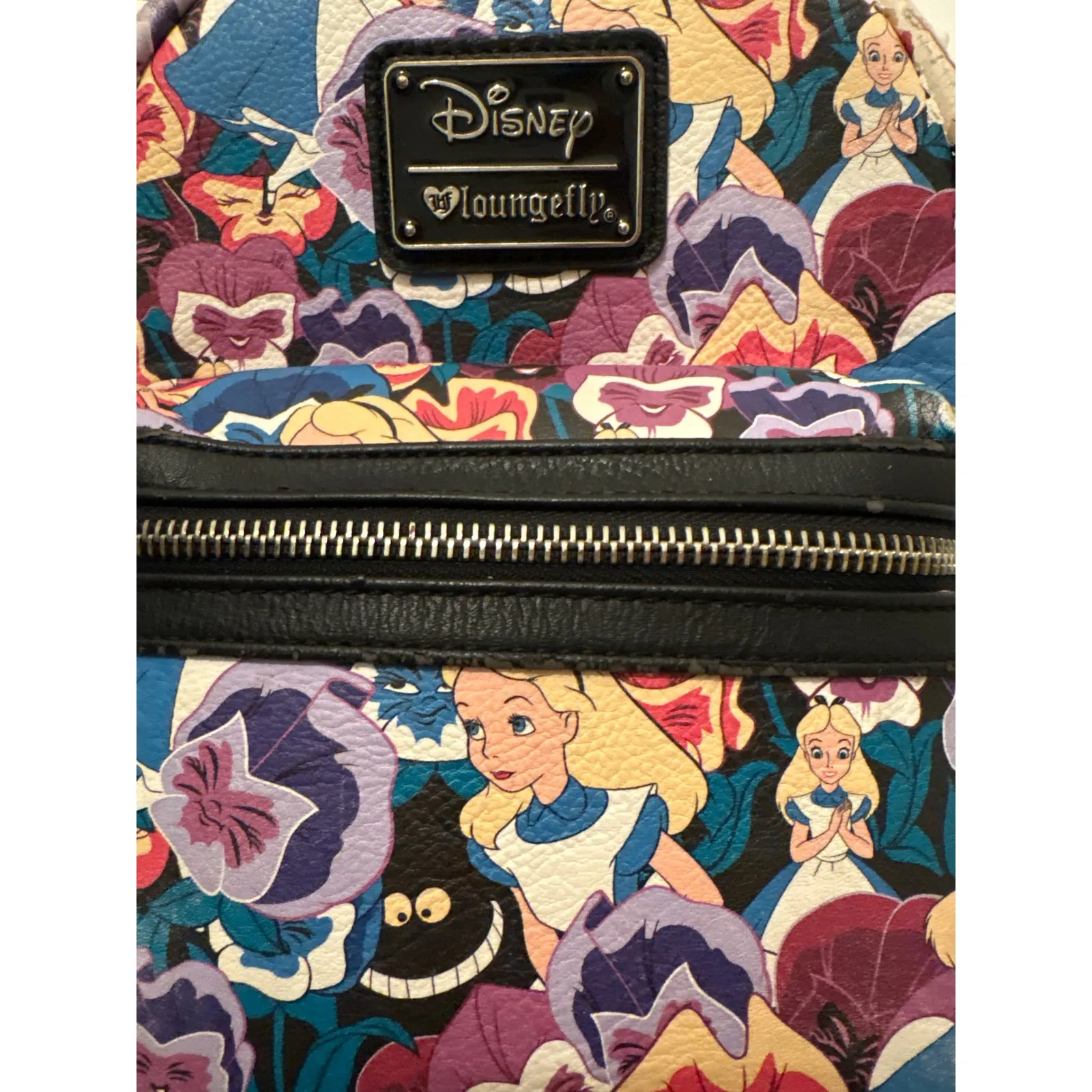 Disney Loungefly Alice in Wonderland Mini Backpack Floral Print - Image 2