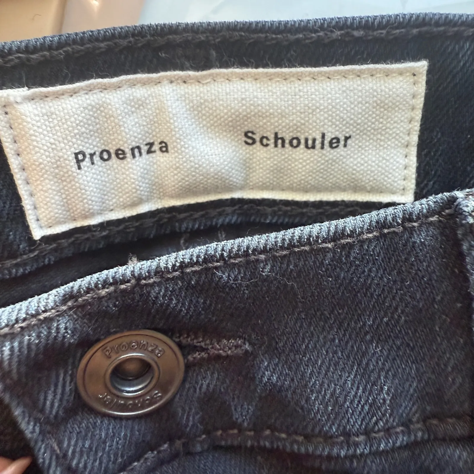 Proenza Schouler Women's NWT Cropped Flare Jeans Black Wash Size 26‎ Denim NWT - Image 6