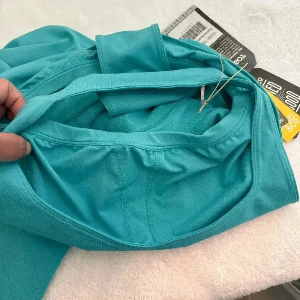 Toad & Co Tech Tomboy Racerback Dress Teal Sz s Green - Image 6