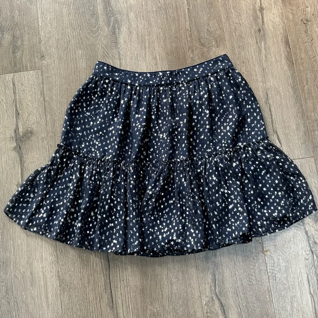 NWT Kate Spade Night Sky Lurex Dot Silk in Rich Navy Blue | New | Metallic Stars - Image 2