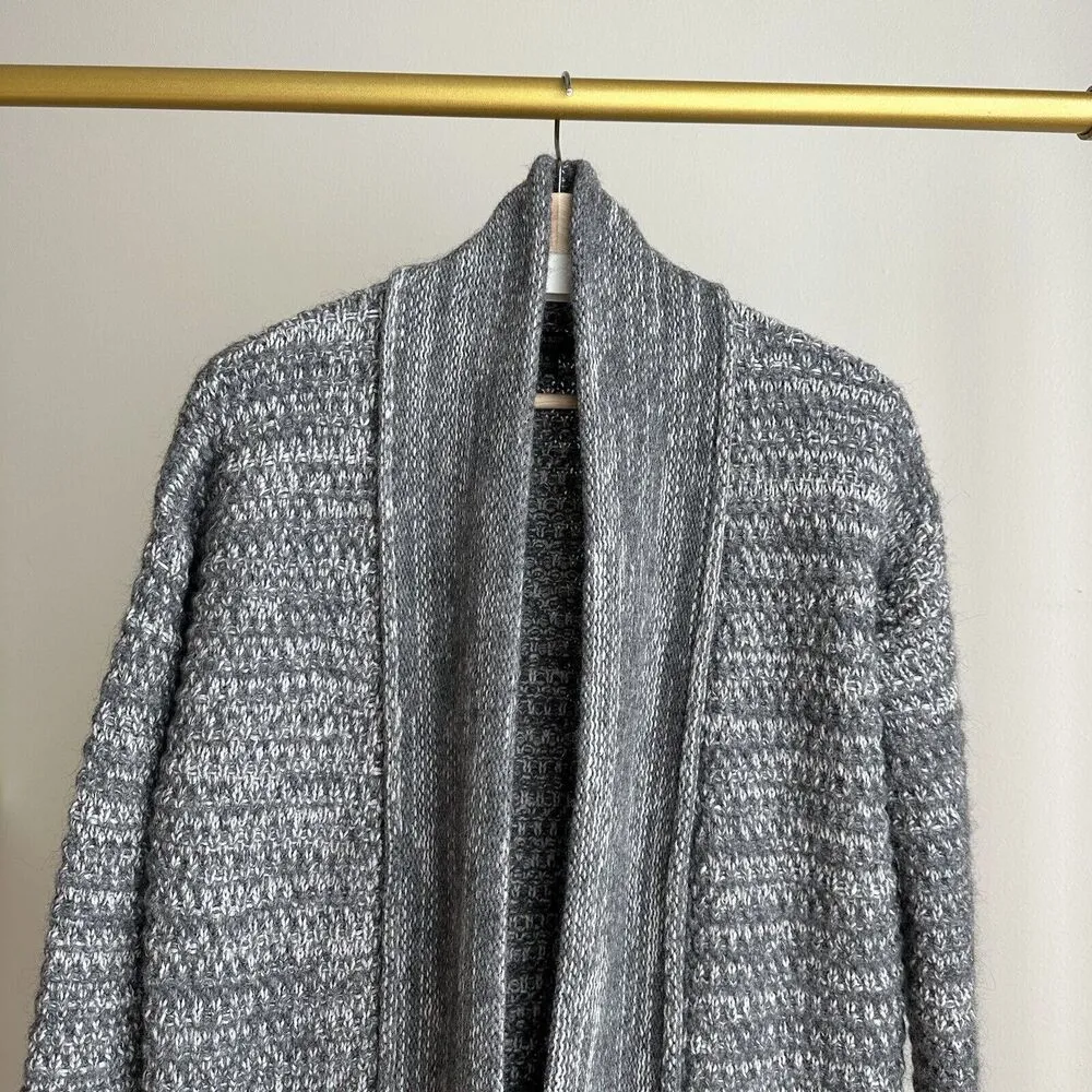 Banana Republic Cardigan Coat Italian Yarn Wool Boho Western Fringe Open Front S - Image 8