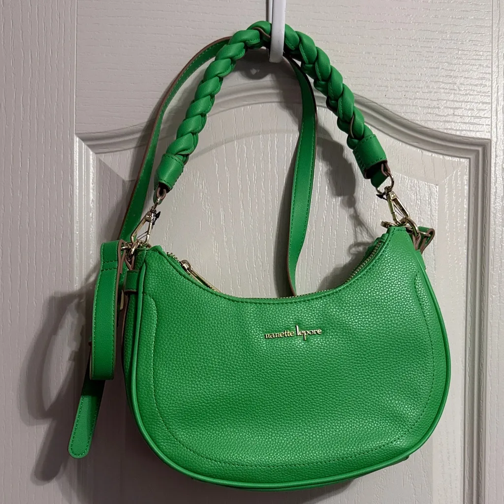 💖 Nanette Lepore Vibrant Green Shoulder Bag - Image 2