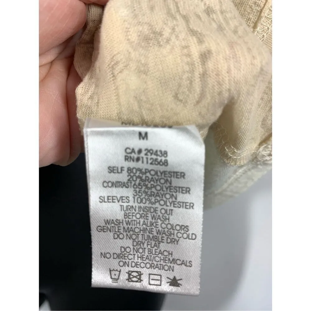 5---- Miss Me Buckle Aztec Paisley Sheer Side and Collar Bead Detail Top Size Me - Image 9