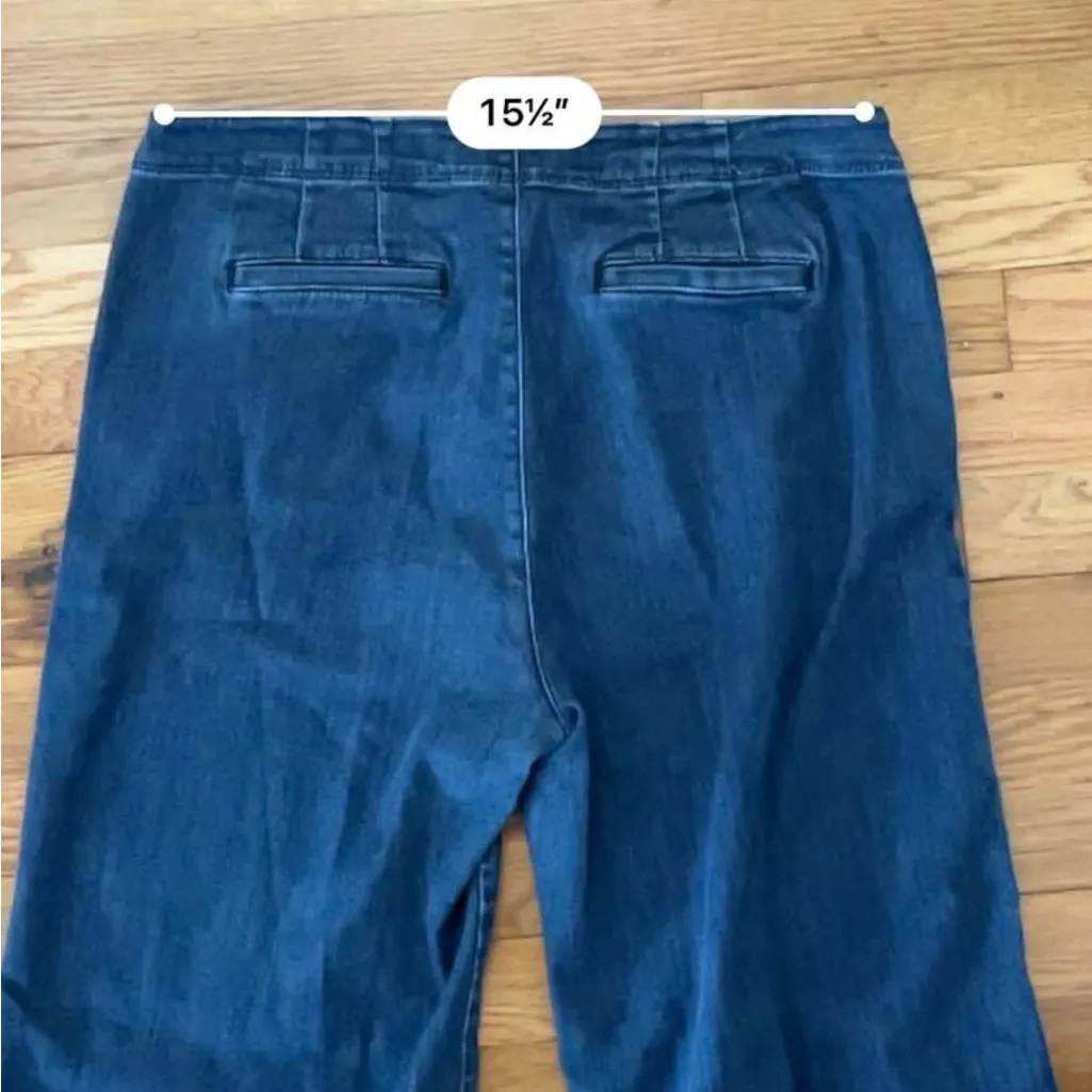 J. Jill Metropolitan Denim Blue Indigo High-Rise Wide-Leg Jeans Women’s Size 12 - Image 9