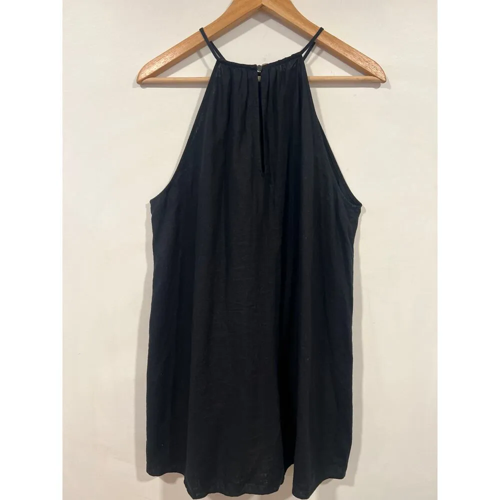 Aritzia Babaton  Ban Halter Minimalist Linen Mini Dress Black Vacation Small - Image 5
