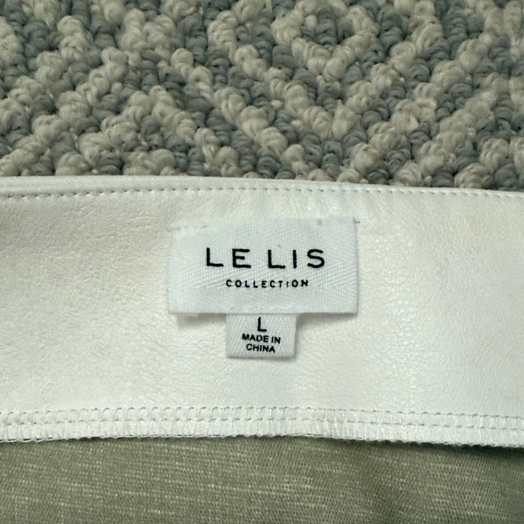 Le Lis Cream Faux leather Mini Skirt - Image 3