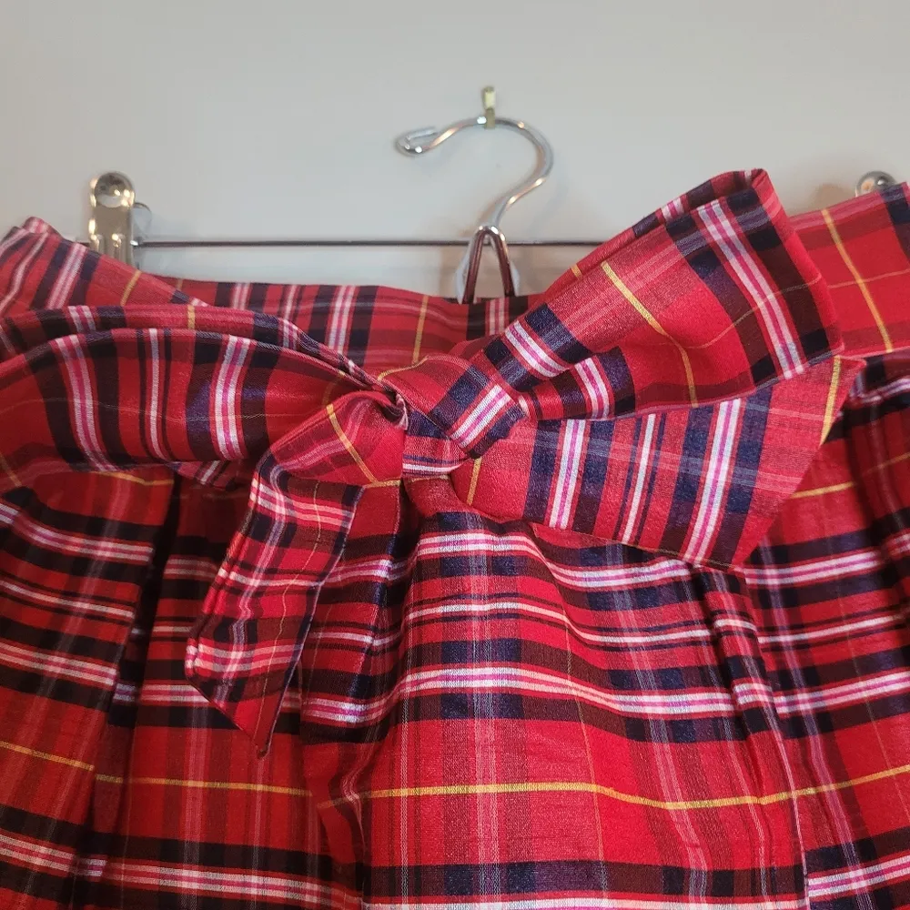 Crown & Ivy Red Plaid Party Holiday Skirt NWT - Image 2