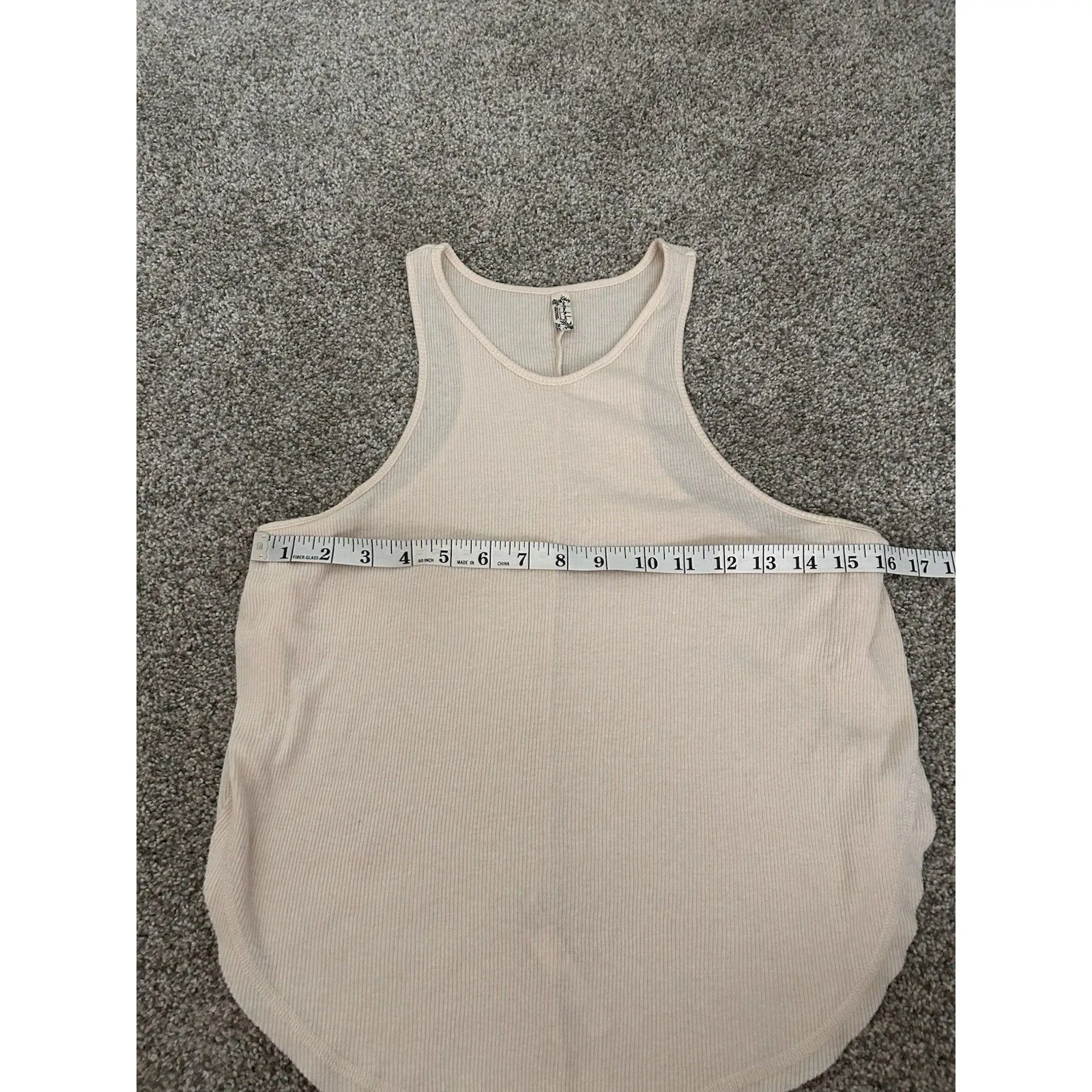 Free People Intimately Tank Tan Cream Nude Size‎ Small Ribbed Cropped - Image 4