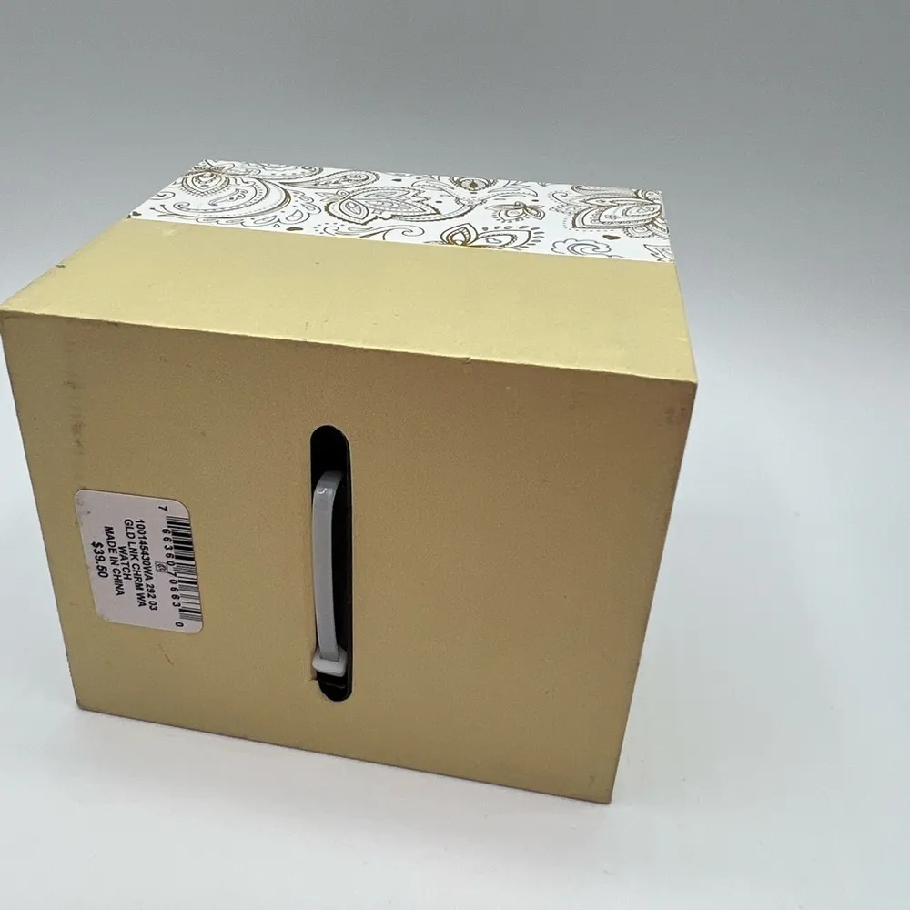 Charter Club Women's Gold-Tone Mixed Metal Flower Charm Bracelet Watch New - Image 4