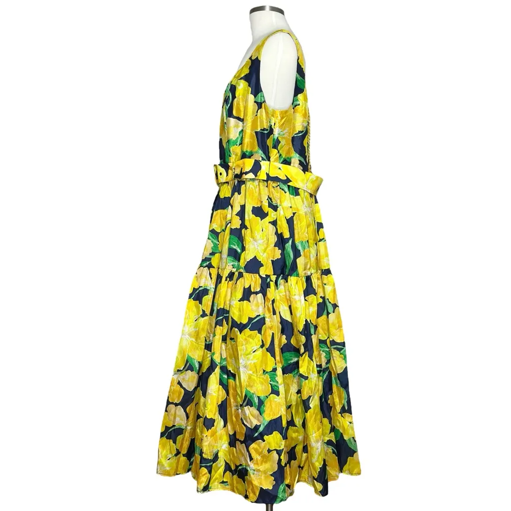 HUTCH x ANTHROPOLOGIE Alice Maxi Dress, Navy Watercolor Orchids, 18W - Image 9